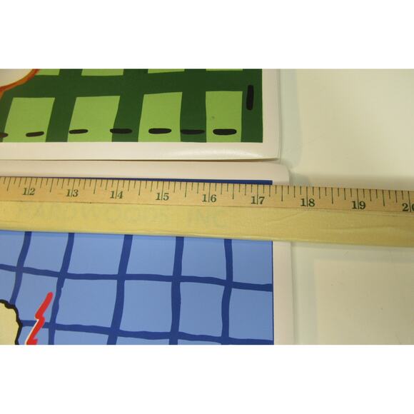 Merry Brite Vinyl Placemats 4 Santa Green Background 4 Angel Blue Background - Picture 4 of 6